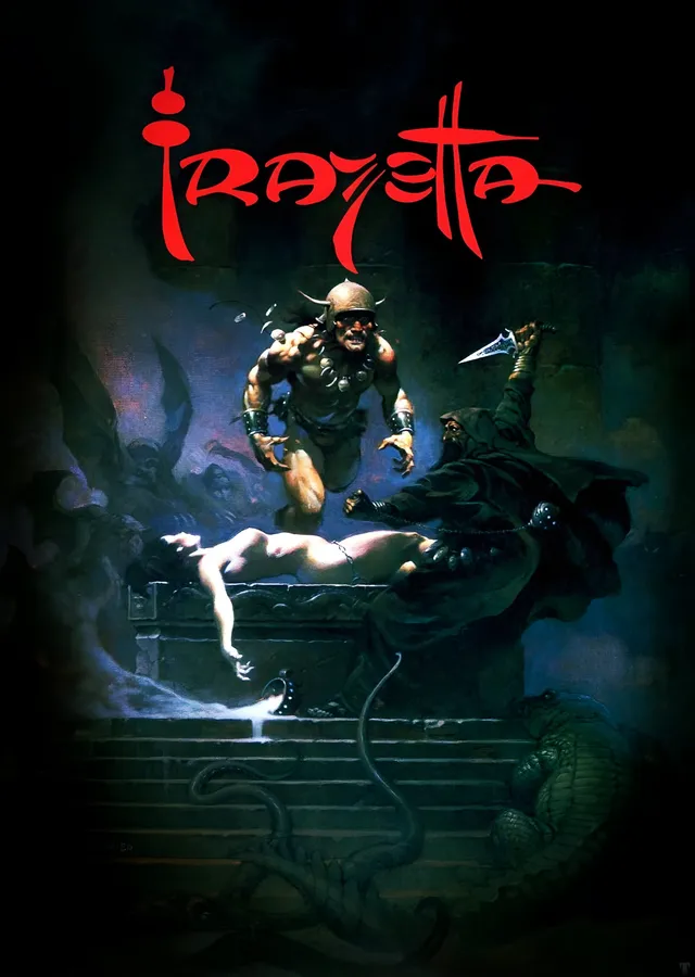Yeşil Mağarada Yaratık - Frank Frazetta metal tablo