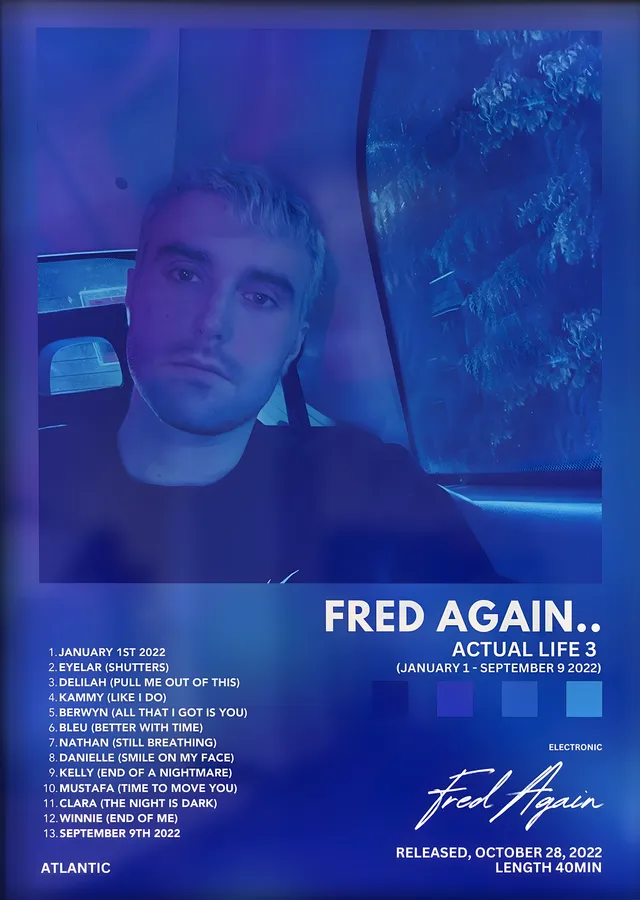 Fred Again..: Actual Life 3 metal tablo