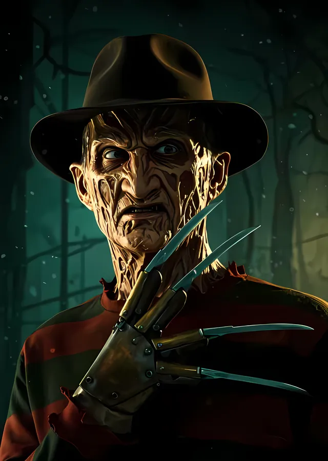 Freddy Krueger: Cadılar Bayramı Ormanı metal tablo
