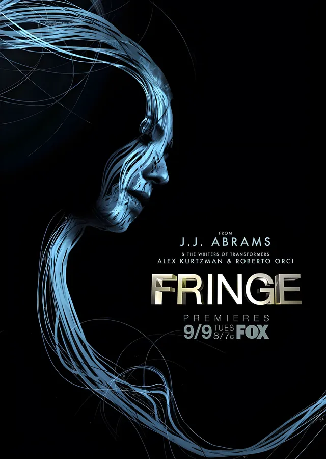 Fringe - Mavi Saç Akıntısı metal tablo