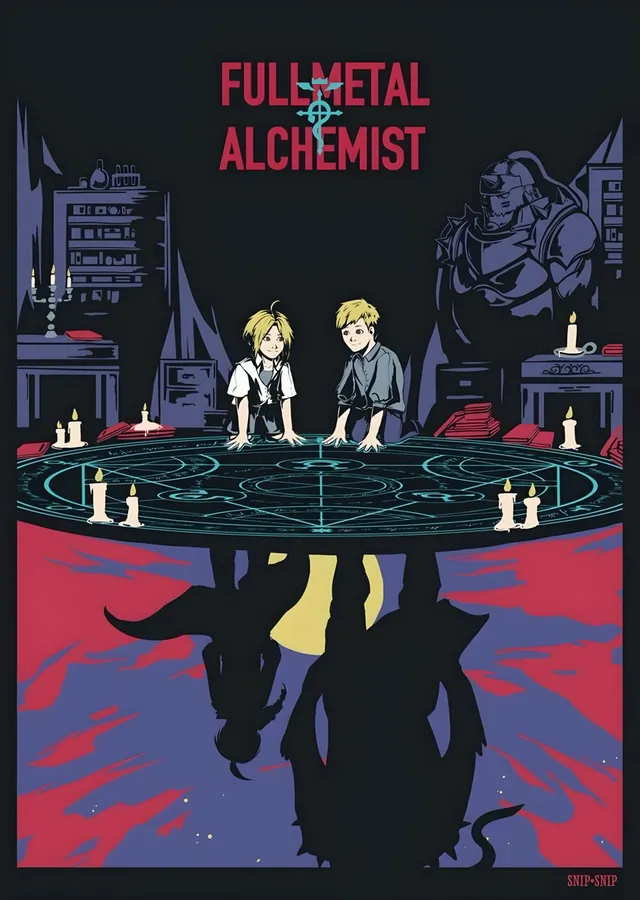 Fullmetal Alchemist - Simya Çemberi metal tablo