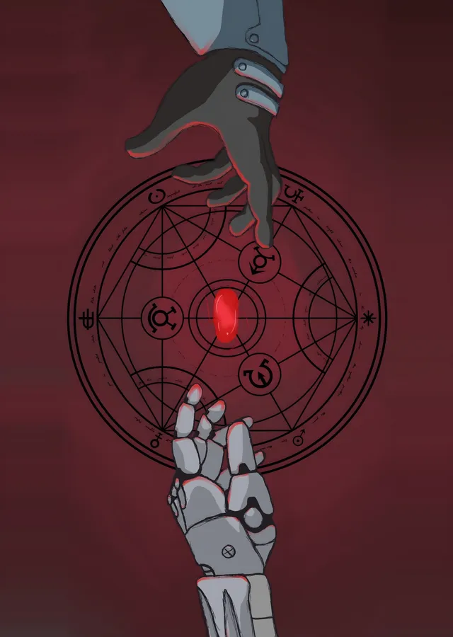 Fullmetal Alchemist: Simya Çemberi metal tablo