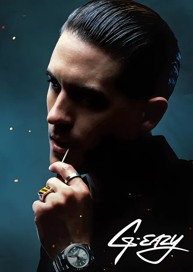 G-Eazy - Profilden Portre metal tablo