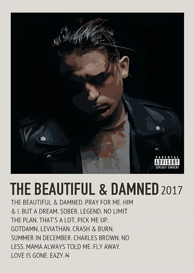 G-Eazy - The Beautiful & Damned metal tablo