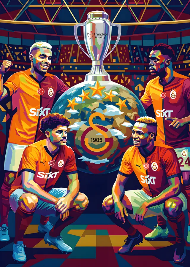 Galatasaray - Şampiyonluk Kupası metal tablo