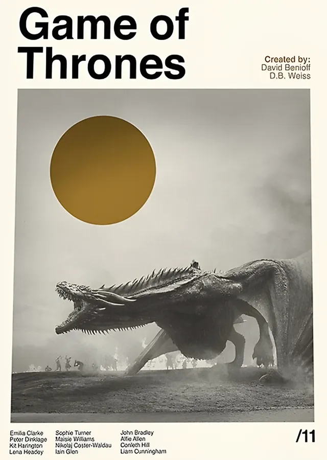 Game of Thrones - Sisteki Ejderha metal tablo