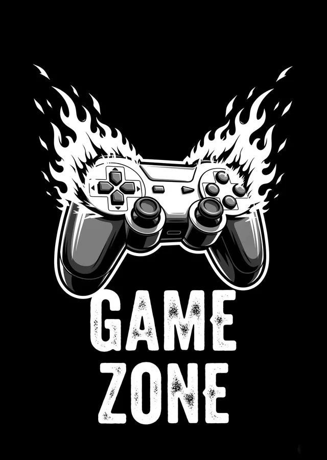 Game Zone: Alevli Oyun Kolu metal tablo