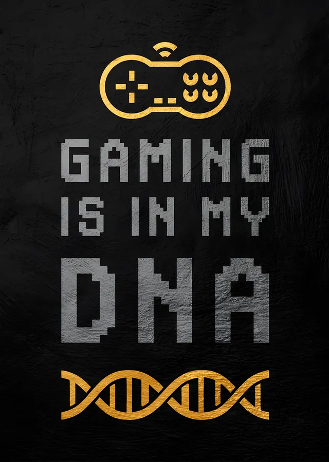 Gaming Is in My DNA: Altın Kumanda ve Sarmal metal tablo