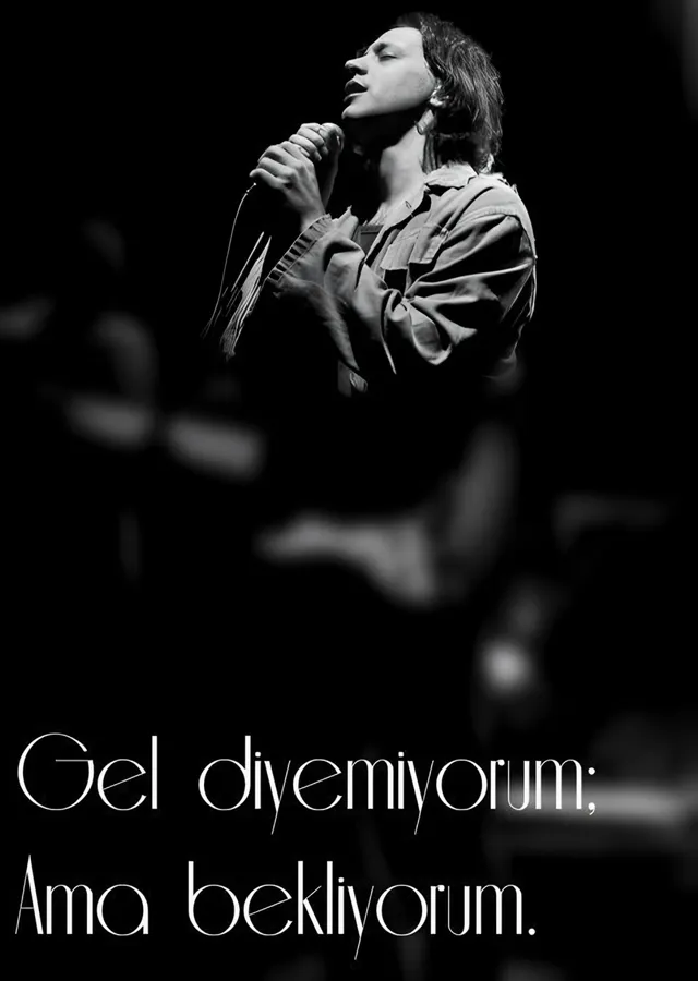 Gel Diyemiyorum Ama Bekliyorum metal tablo