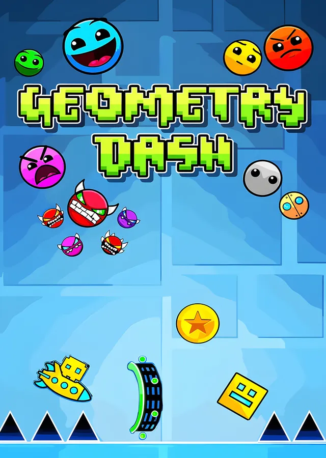 Geometry Dash - Açık Mavi Seviye metal tablo