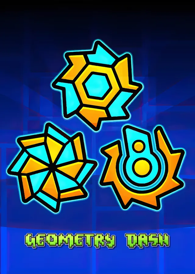 Geometry Dash - Altın İkonlar metal tablo