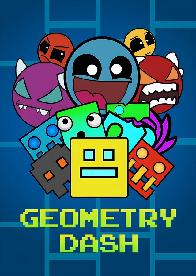 Geometry Dash - İkon Ailesi metal tablo
