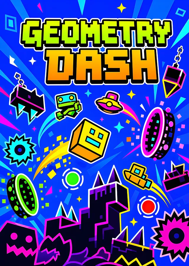 Geometry Dash - Neon Patlama metal tablo