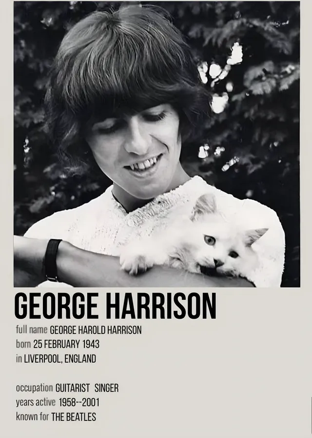 George Harrison - Künye Afişi metal tablo