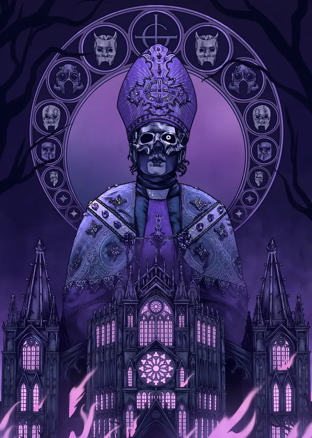 Ghost - Katedral metal tablo