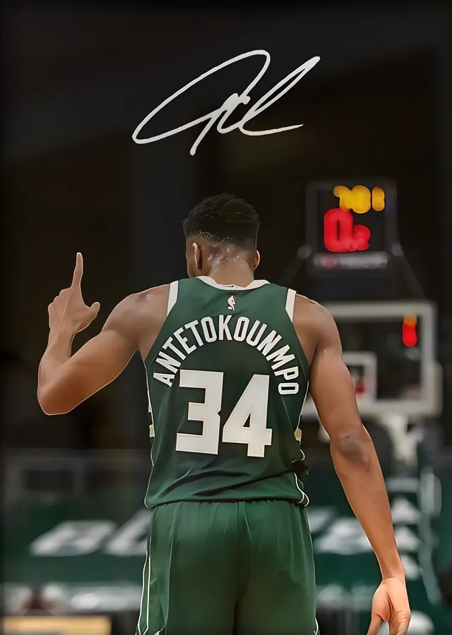 Giannis Antetokounmpo: İmza metal tablo
