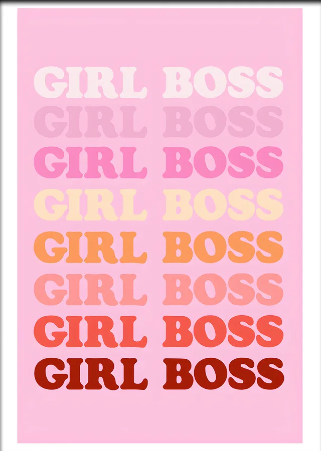 Girl Boss Tekrar Satırları metal tablo