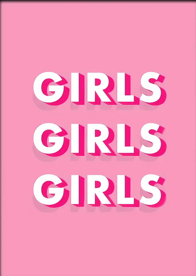 Girls Girls Girls metal tablo