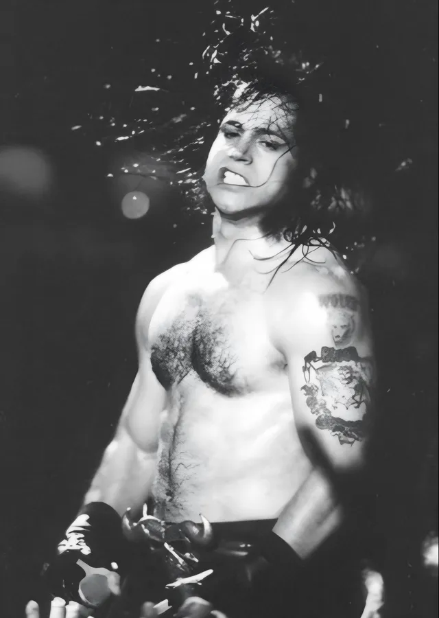 Glenn Danzig: Siyah Beyaz Sahne Karesi metal tablo