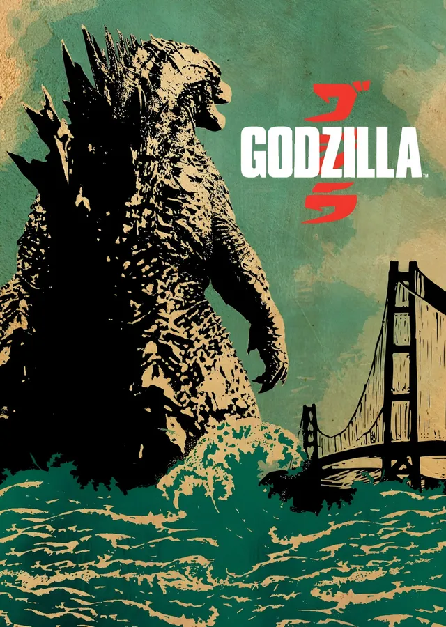 Godzilla - Golden Gate metal tablo