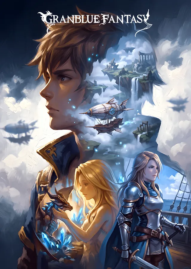 Granblue Fantasy: Bulutlar Üstünde Kahramanlar metal tablo