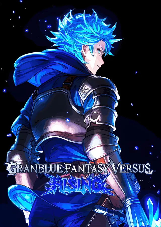 Granblue Fantasy Versus Rising: Mavi Saçlı Savaşçı metal tablo