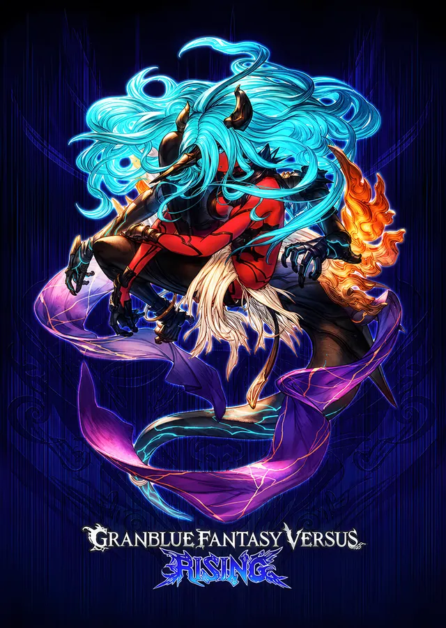 Granblue Fantasy Versus Rising: Turkuaz Saçlı Savaşçı metal tablo