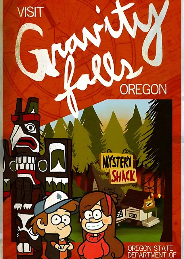 Gravity Falls - Oregon'u Ziyaret Et metal tablo