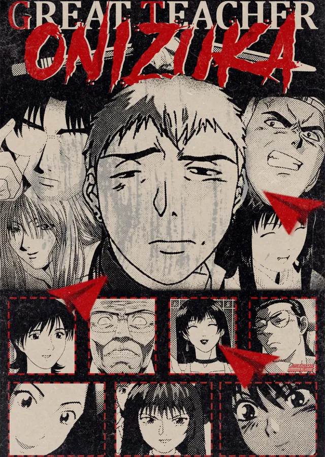 Great Teacher Onizuka - Yüzler metal tablo