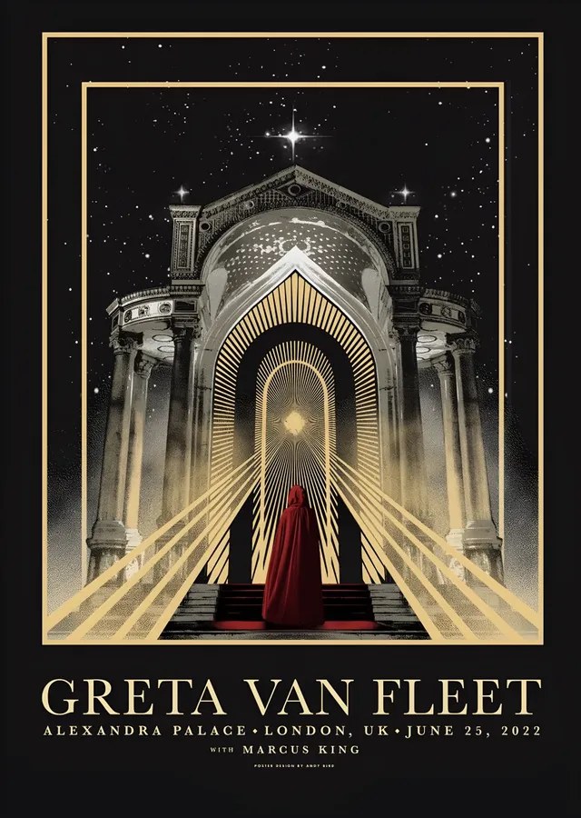 Greta Van Fleet - Alexandra Palace 2022 metal tablo
