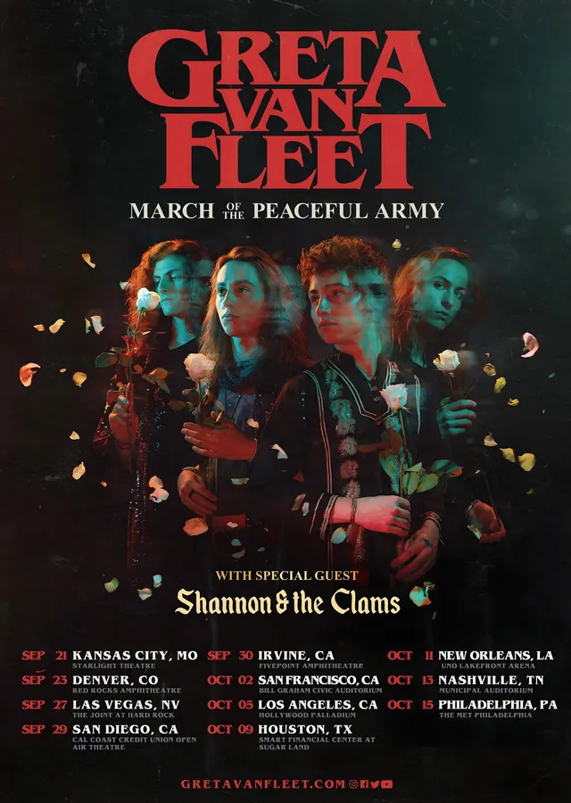 Greta Van Fleet - March of the Peaceful Army metal tablo