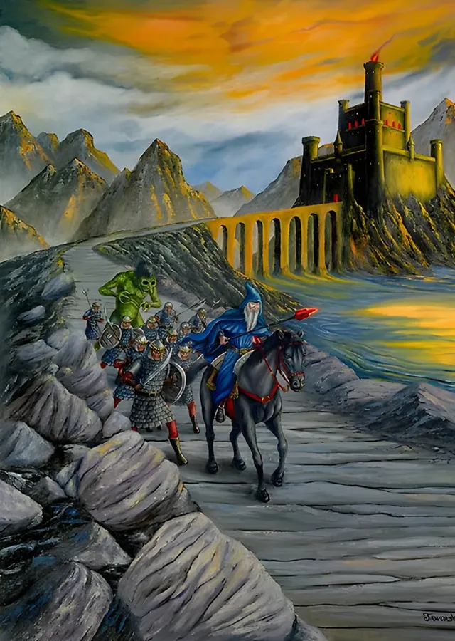 Grimourne Kalesi - Fantastik Manzara metal tablo