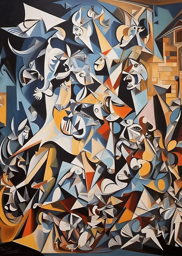 Guernica Fraktal Etüt metal tablo