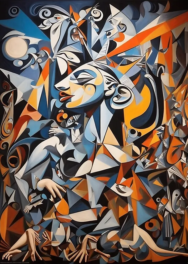 Guernica Fraktal Varyasyon metal tablo
