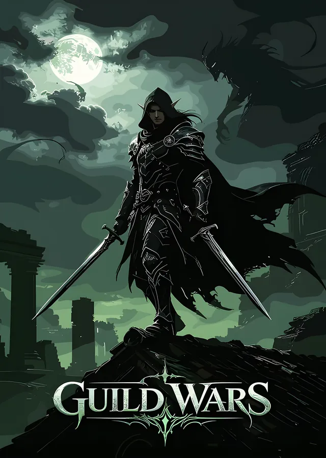 Guild Wars: Ay Işığında Kapüşonlu Suikastçı metal tablo