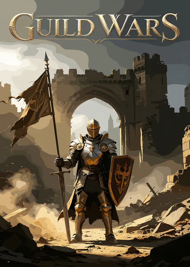 Guild Wars: Kale Kapısında Sancaklı Şövalye metal tablo