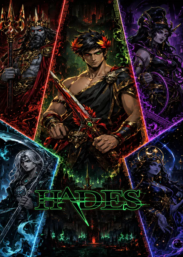 Hades: Yıldız Kesiminde Zagreus metal tablo