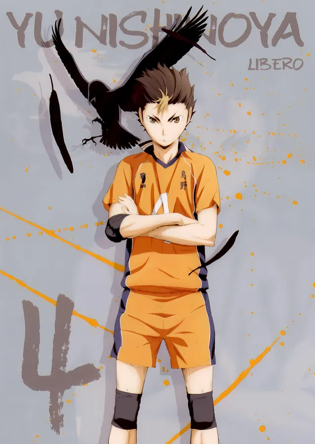 Haikyu!! Yu Nishinoya Libero metal tablo