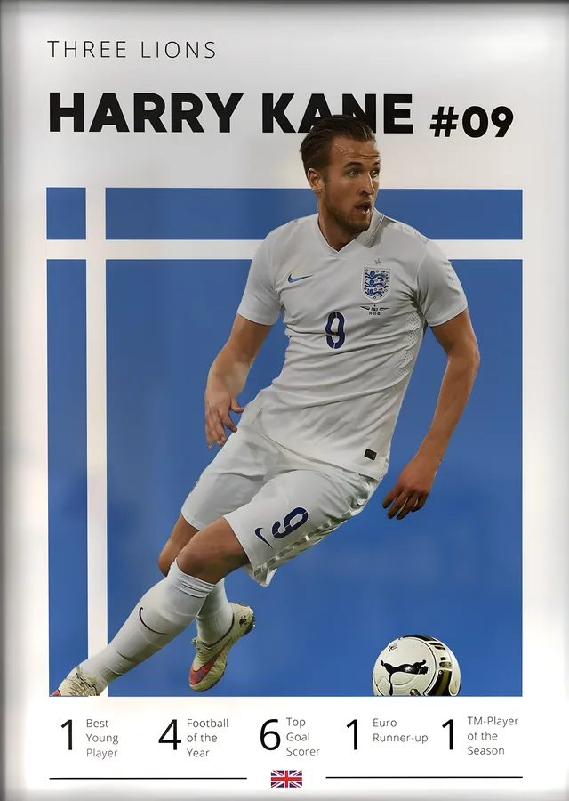 Harry Kane: İngiltere metal tablo