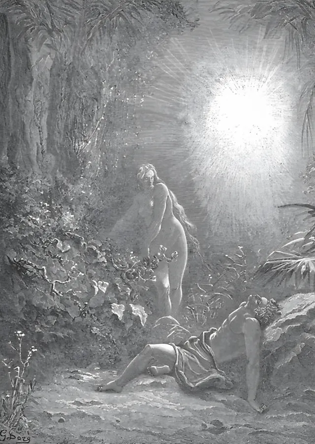 Havva'nın Yaratılışı - Gustave Doré metal tablo