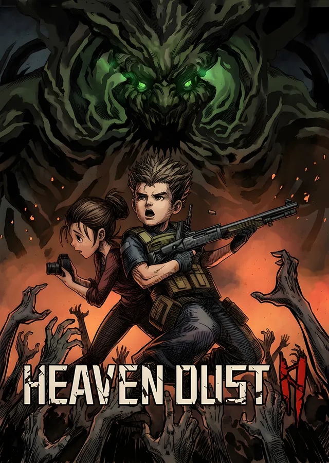 Heaven Dust 2: Zombi Kolları Arasında Tüfekli Genç metal tablo