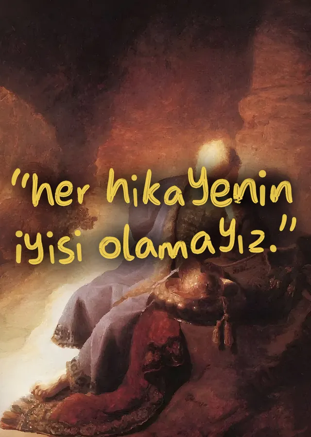 Her Hikayenin İyisi Olamayız metal tablo