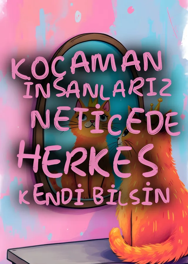 Herkes Kendi Bilsin metal tablo