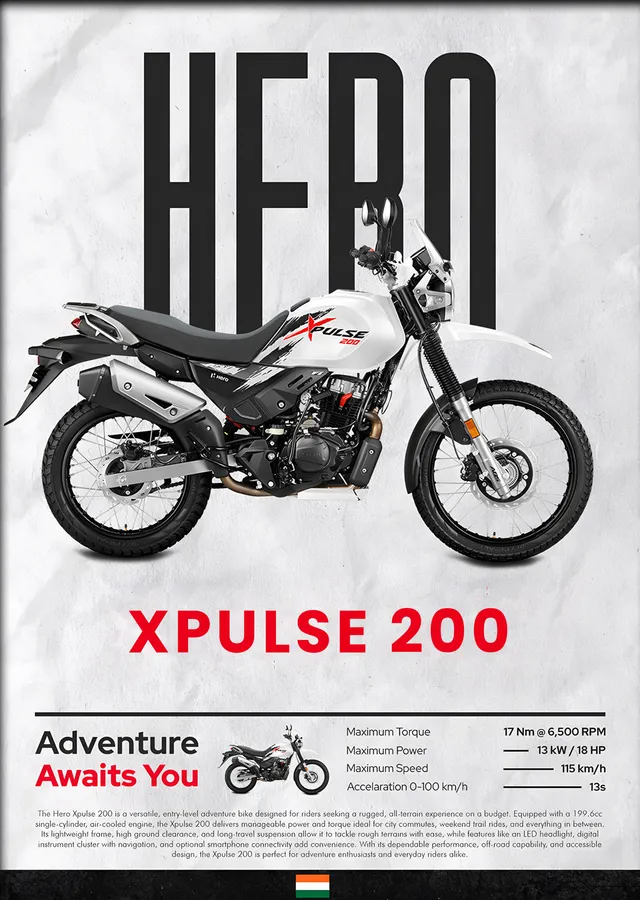 Hero Xpulse 200 metal tablo
