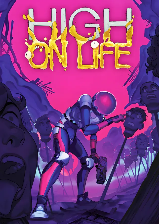 High on Life: Mor Zeminde Konuşan Silah metal tablo