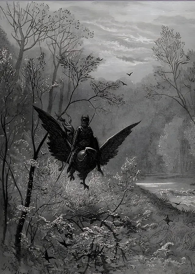 Hipogrif - Gustave Doré metal tablo