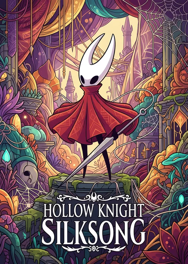 Hollow Knight Silksong: Renkli Ormanda Hornet metal tablo