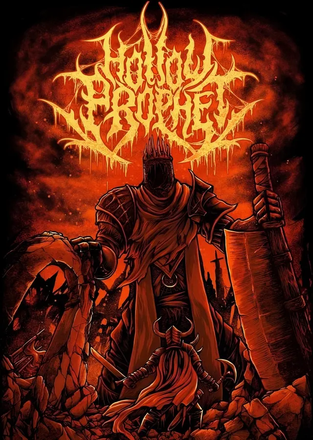 Hollow Prophet - Taçlı Şövalye metal tablo