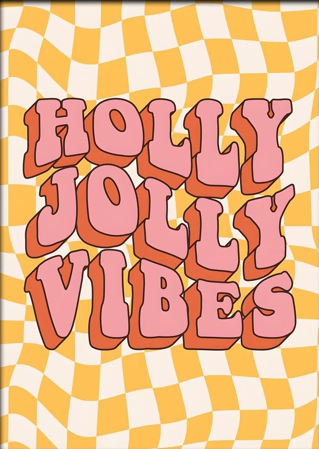 Holly Jolly Vibes metal tablo