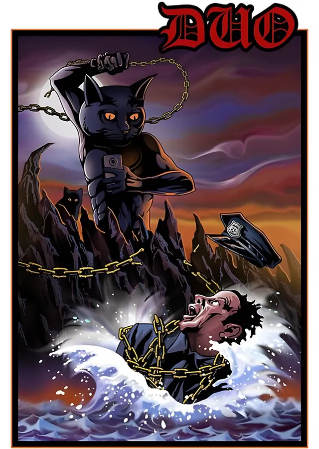 Holy Cat Diver Parodisi metal tablo